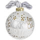 Merry and Bright Metallic Confetti Glass Christmas Ornament Image 3 of 3